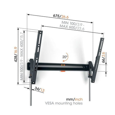 Vogels Comfort TVM 3615 Tilting TV Wall Mount for TVs from 40 to 77 inches