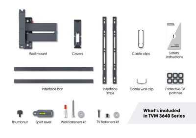 Vogels Comfort TVM 3645 Full-Motion TV Wall Mount for TVs from 40 to 77 inches Black
