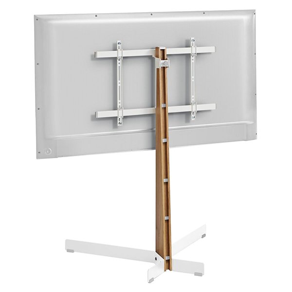 Vogels Comfort TVS 3695 Comfort Series Display Floor Stand 40-77 inch Stand Turn - Oak & White Steel
