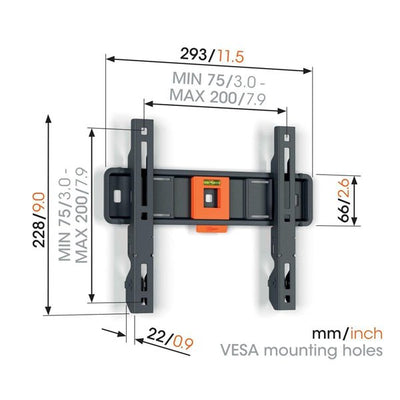 Vogels Quick TVM 1205 Fixed TV Wall Mount for TVs from 19 to 50 inches