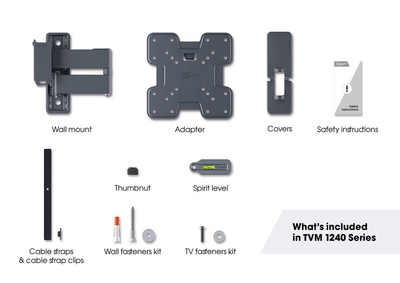 Vogels Quick TVM 1245 Full-Motion TV Wall Mount for TVs from 19 to 43 inches