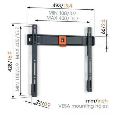 Vogels Quick TVM 1405 Fixed TV Wall Mount for TVs from 32 to 77 inches