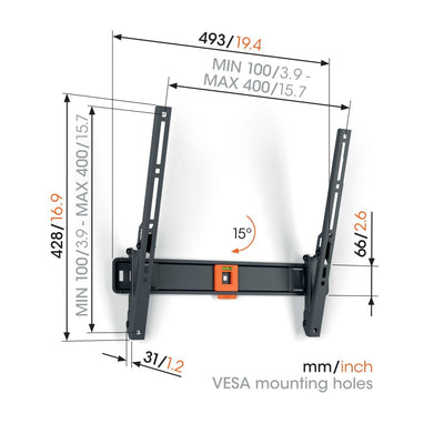 Vogels Quick TVM 1415 Tilting TV Wall Mount for TVs from 32 to 65 inches - Ex-Display Clearance