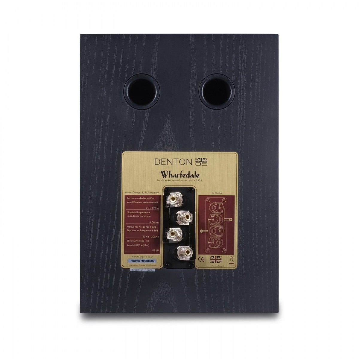 Wharfedale Denton 85 Bookshelf Speakers Pair - Black Oak