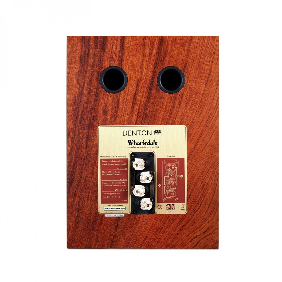 Wharfedale Denton 85 Bookshelf Speakers Pair - Mahogany