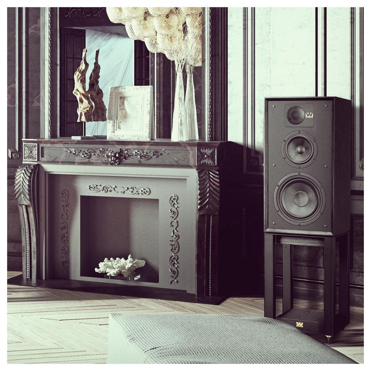 Wharfedale Linton Heritage Standmount Speakers with Matching Stands - Mahogany