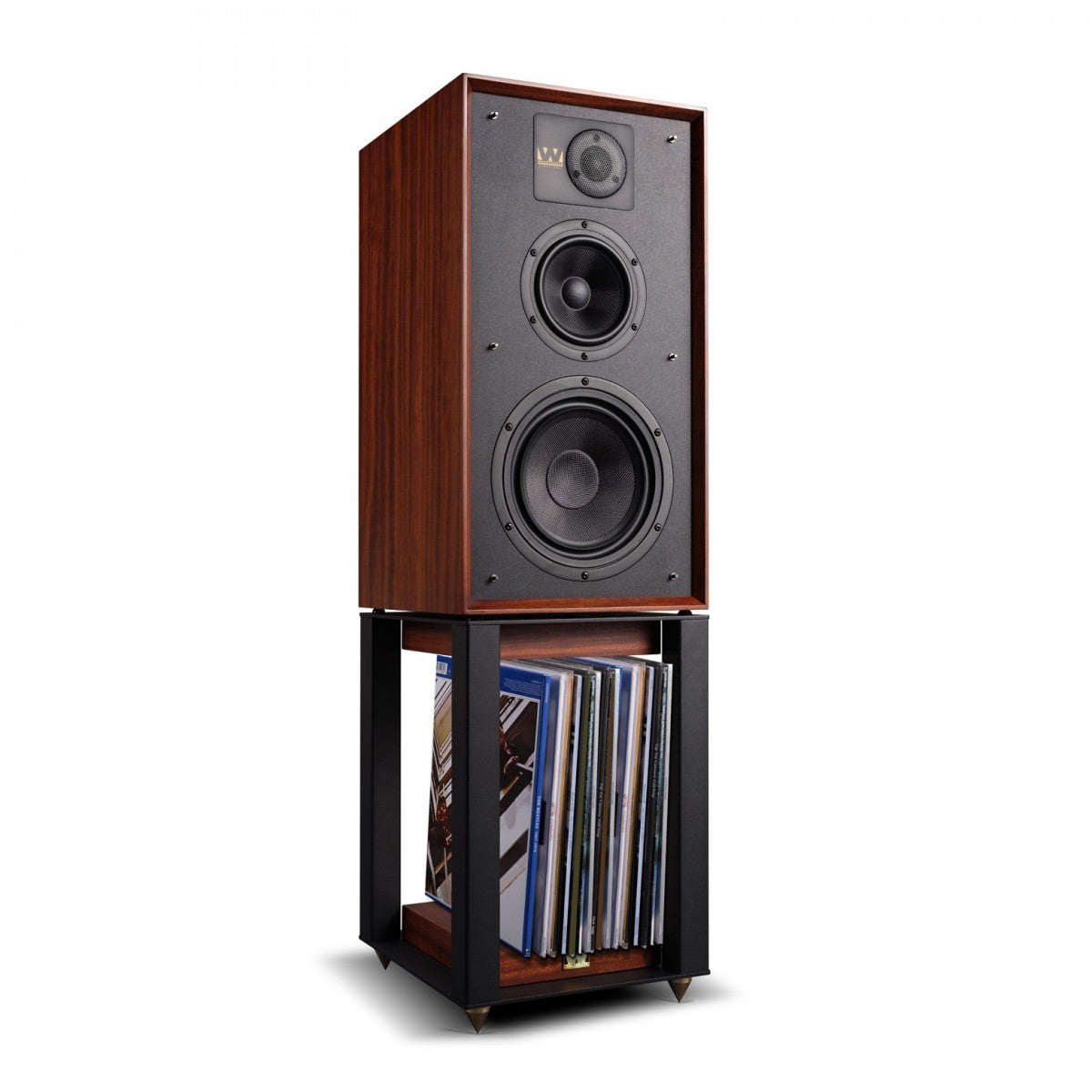 Wharfedale Linton Heritage Standmount Speakers with Matching Stands - Mahogany