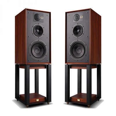 Wharfedale Linton Heritage Standmount Speakers with Matching Stands - Mahogany