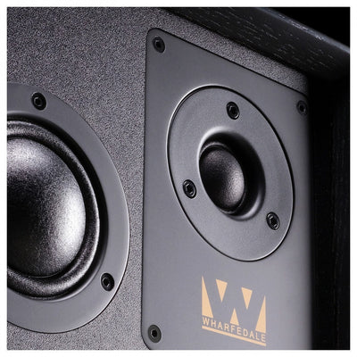 Wharfedale Super Denton Heritage Standmount Bookshelf Speakers Pair - Black Oak