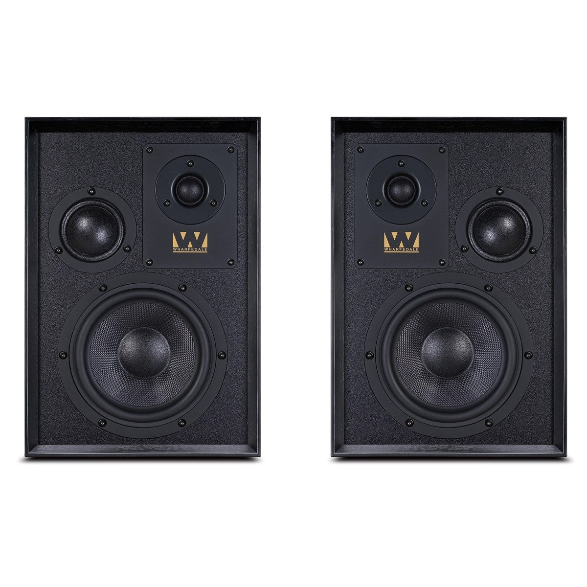 Wharfedale Super Denton Heritage Standmount Bookshelf Speakers Pair - Black Oak