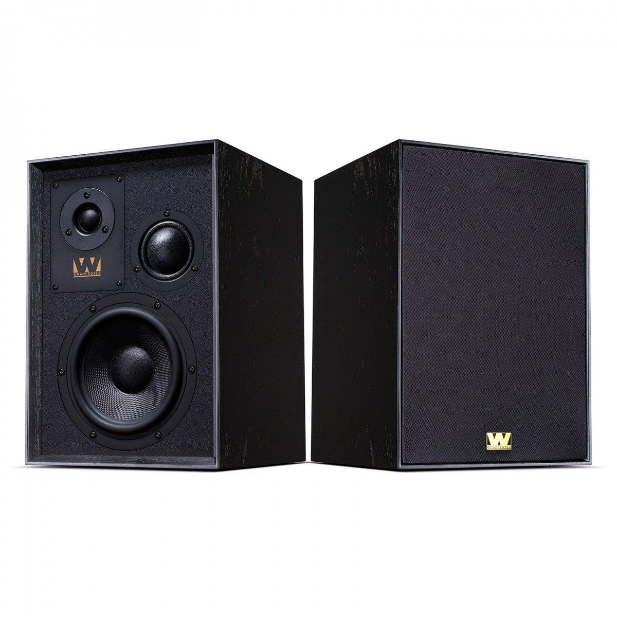 Wharfedale Super Denton Heritage Standmount Bookshelf Speakers Pair - Black Oak