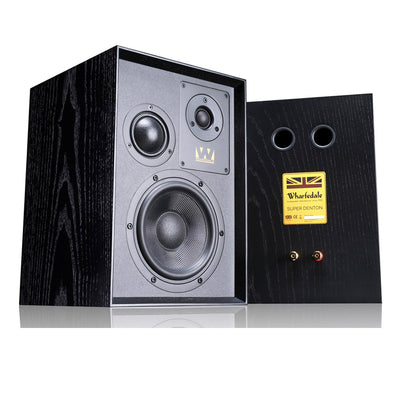 Wharfedale Super Denton Heritage Standmount Bookshelf Speakers Pair - Black Oak