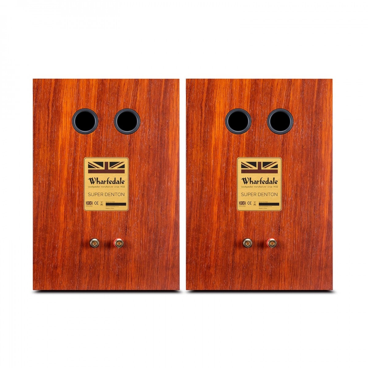 Wharfedale Super Denton Heritage Standmount Bookshelf Speakers Pair - Mahogany