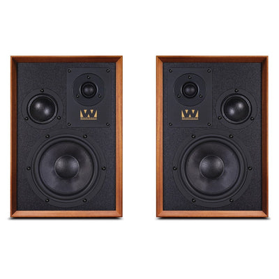 Wharfedale Super Denton Heritage Standmount Bookshelf Speakers Pair - Mahogany