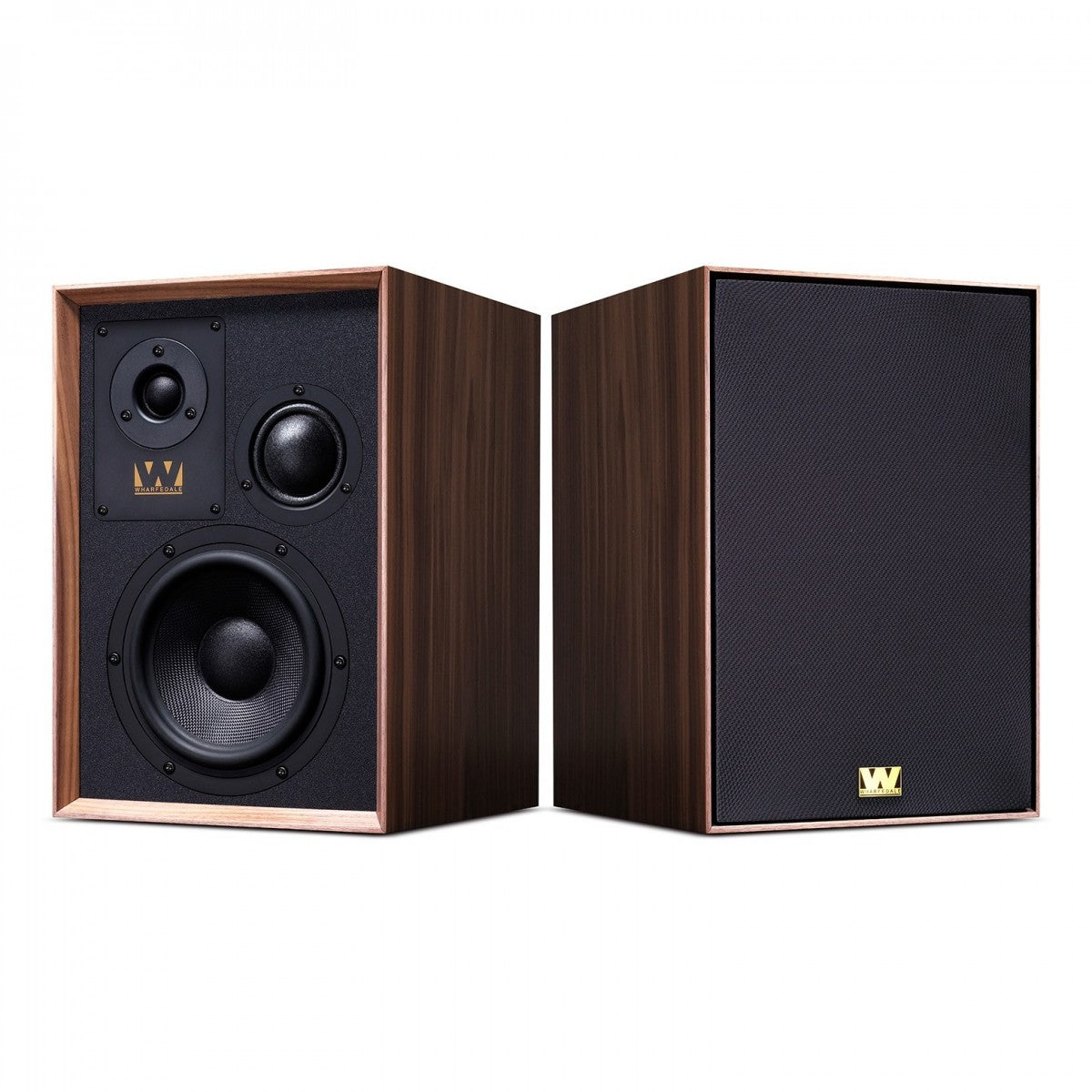 Wharfedale Super Denton Heritage Standmount Bookshelf Speakers Pair - Walnut