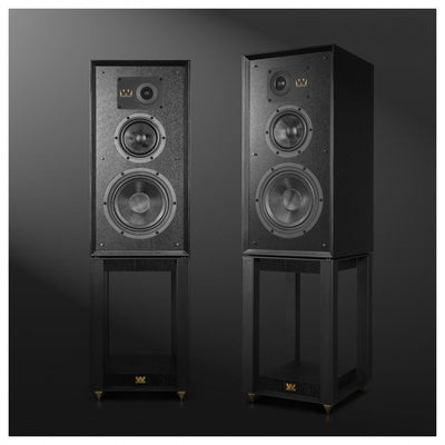 Wharfedale Super Linton Heritage Standmount Bookshelf Speakers Pair - Black Oak
