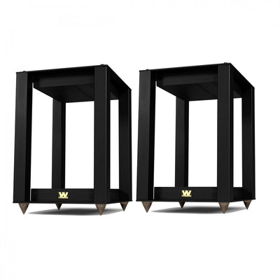 Wharfedale Super Linton Heritage Standmount Speakers with Matching Stands - Black Oak