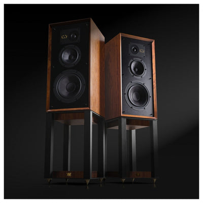 Wharfedale Super Linton Heritage Standmount Speakers with Matching Stands - Mahogany