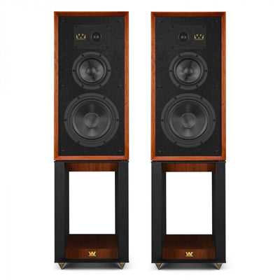 Wharfedale Super Linton Heritage Standmount Speakers with Matching Stands - Mahogany