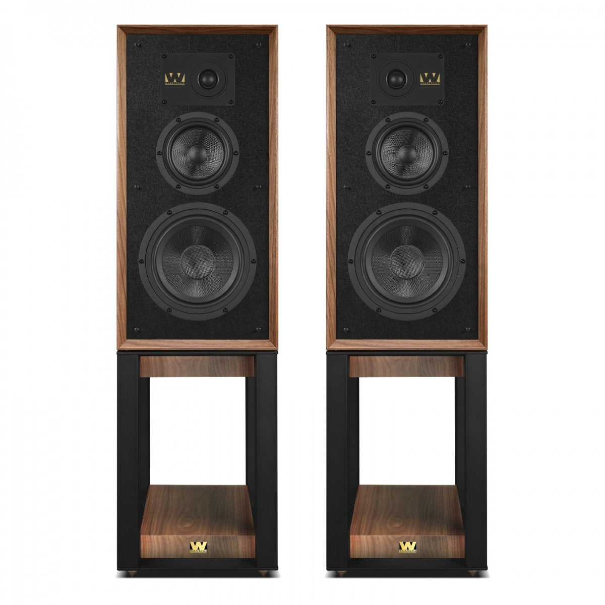 Wharfedale Super Linton Heritage Standmount Speakers with Matching Stands - Walnut