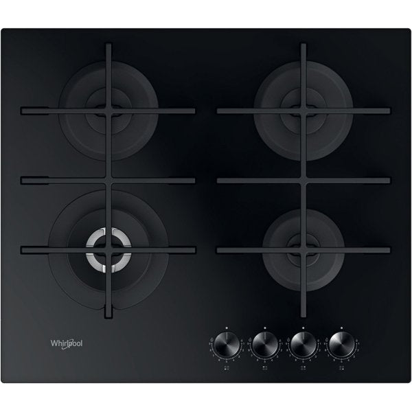 Whirlpool W Collection GOWL 628 NB Gas Hob 4 Burners 60cm Black
