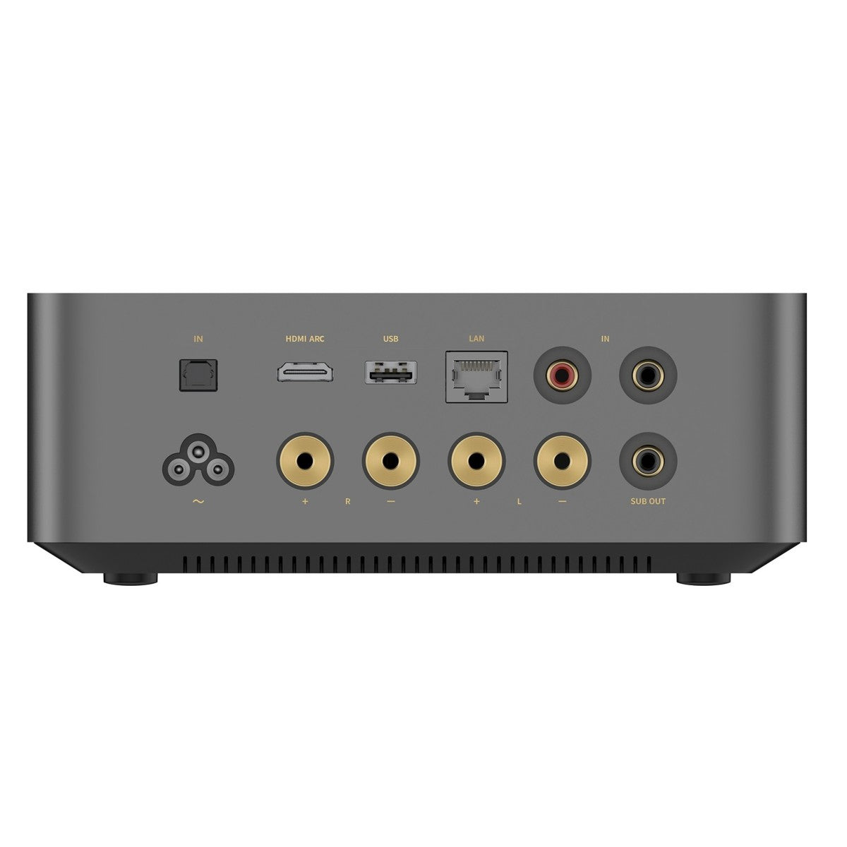WiiM Amp Ultra Streaming Amplifier Grey with Klipsch RP-600M II Bookshelf Speakers Walnut - HiFi Package