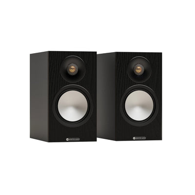 WiiM Amp Ultra Streaming Amplifier Grey with Monitor Audio Bronze 50 7G Bookshelf Speakers Black Pair