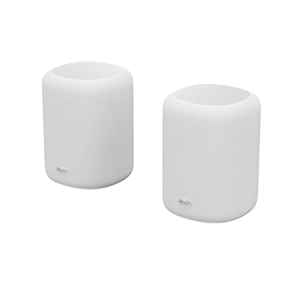 WiiM Sound Lite Wireless Multiroom Smart Speaker Twin Pack - White
