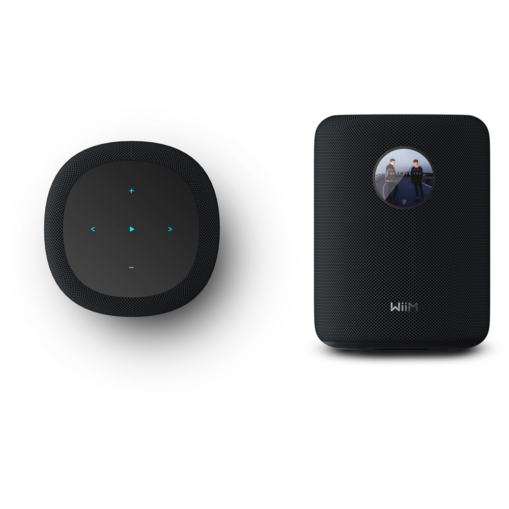 WiiM SOUND Wireless Multiroom Smart Speaker PAIR with Display - Black