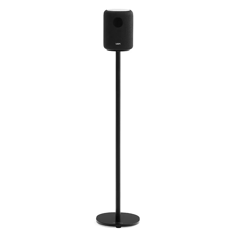 WiiM Sound Wireless Smart Speaker with WiiM NorStone Floor Stand (Single) - Black