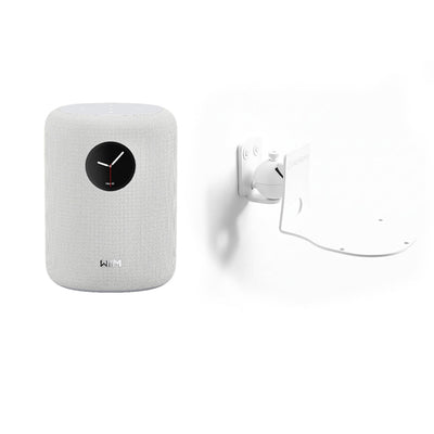WiiM Sound Wireless Smart Speaker with WiiM NorStone Wall Mount (Single) - White