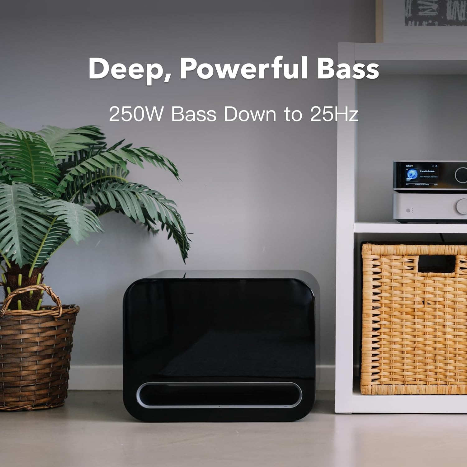 WiiM Sub Pro 8 Inch 250W Wireless Smart Subwoofer with Wi-Fi & Bluetooth - Black
