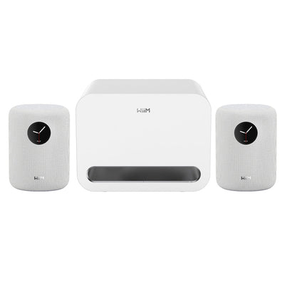 WiiM Sub Pro Wireless Subwoofer with WiiM SOUND Wireless Multiroom Smart Speakers Pair - White