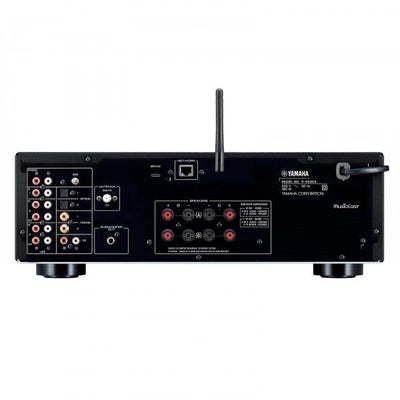 Yamaha R-N600A Network Receiver with Wharfedale Linton Heritage Standmount Speakers with Matching Stands - Black