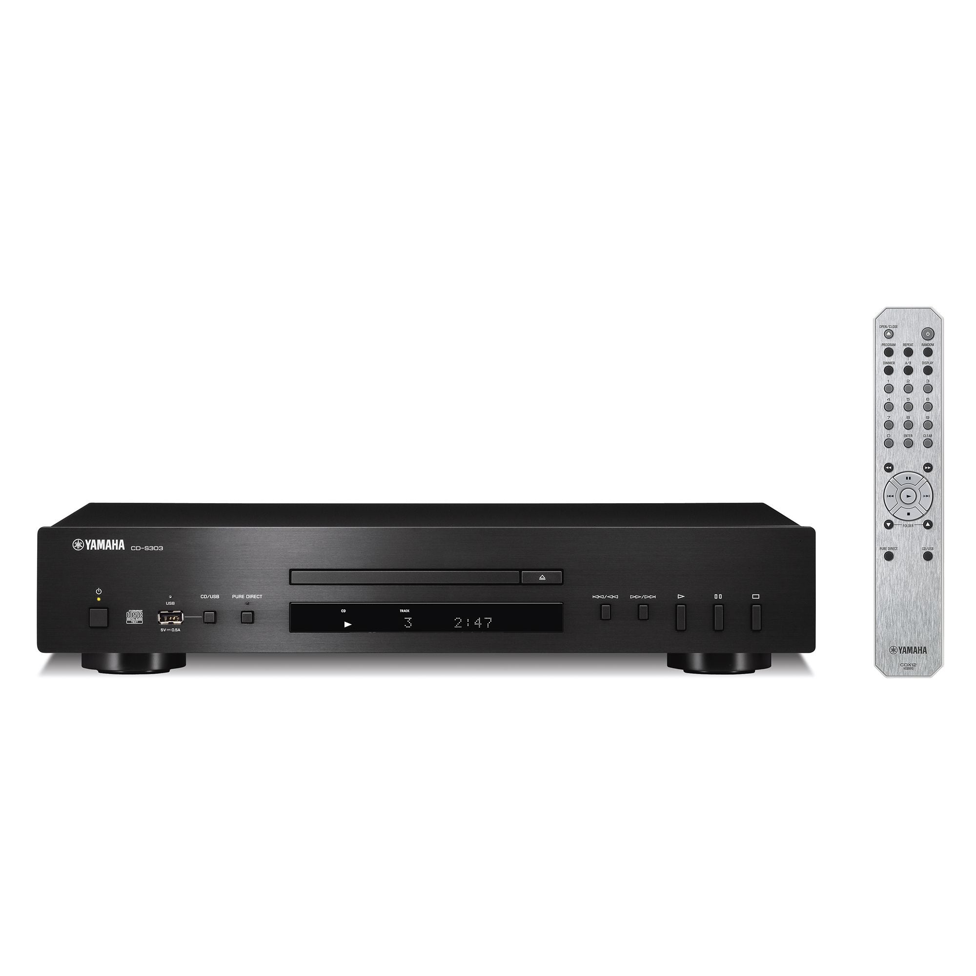 Yamaha R-N600A Network Stereo Receiver and CD-S303 CD Player Black HiFi Package