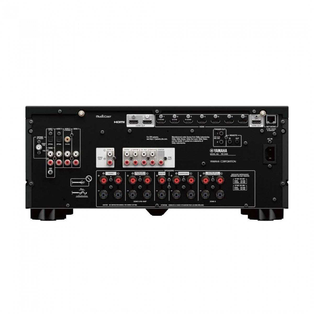 Yamaha RX-A4A Aventage 7.2 Channel Dolby Atmos and DTS:X AV Receiver Black